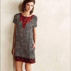 Anthropologie Trompe L’oeil Shift dress by Kachel